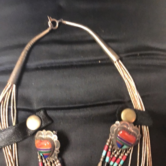 Necklace and earrings sterling silver . Beautiful Indian style got it in Arizona - Picture 5 of 6